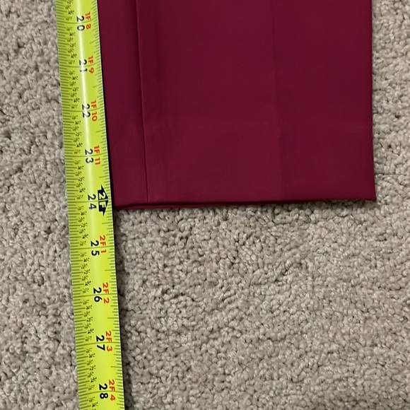 Comfort Stretch Slim Ankle Pants | Size 0S | Color Red Raspberry - Picture 8 of 8